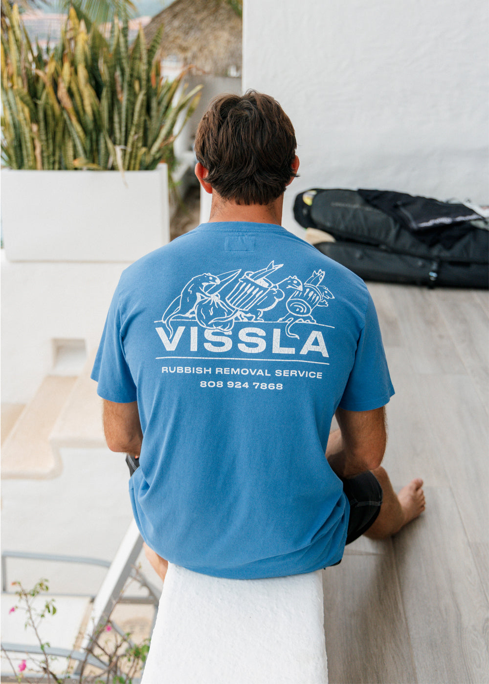 VISSLA Rubbish Removal SS Tee-BLU Blue M