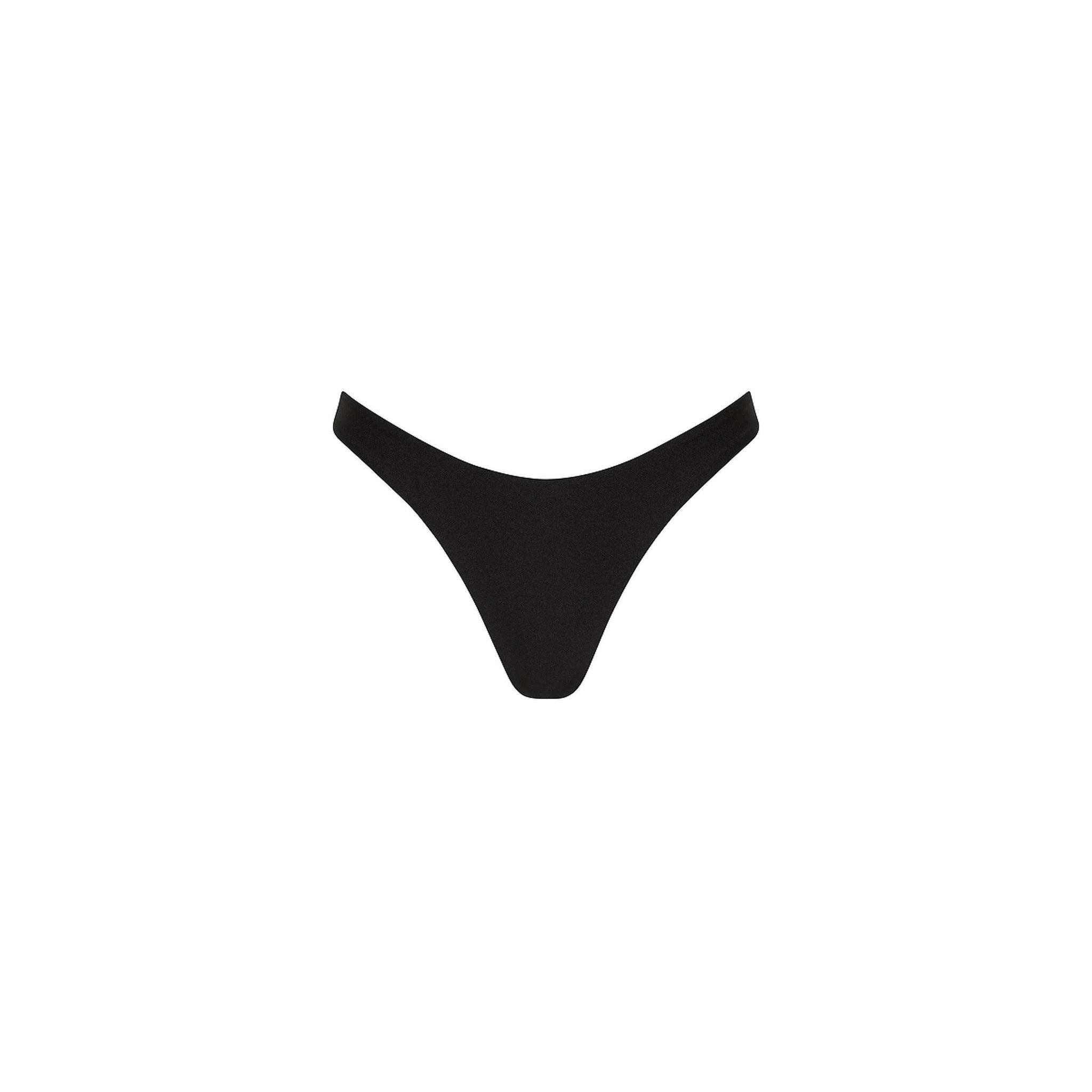 Kulani Kini Gather Deep V Thong Bikini Bottom Twilight M