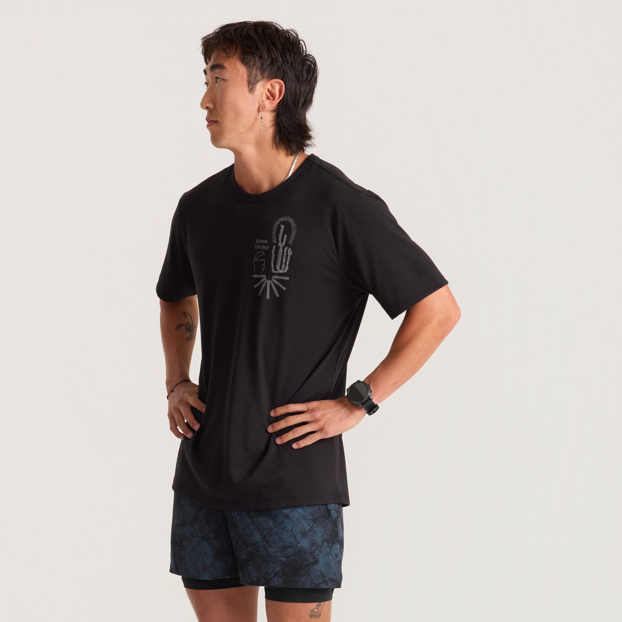 ROARK MATHIS ACTIVE SS BLKC-CHAOS BLACK M