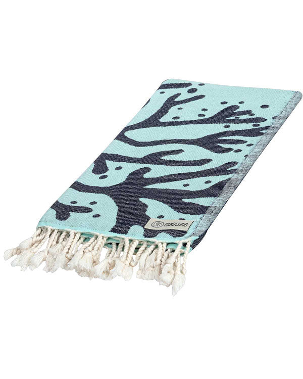 Sand Cloud Turkish Beach Towel BubblesTurtle Seaglass Regular