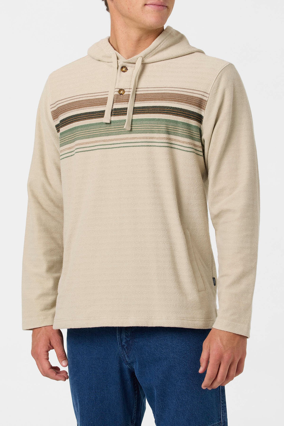 O'Neill Bavaro Block Striped Poncho KHA2 L