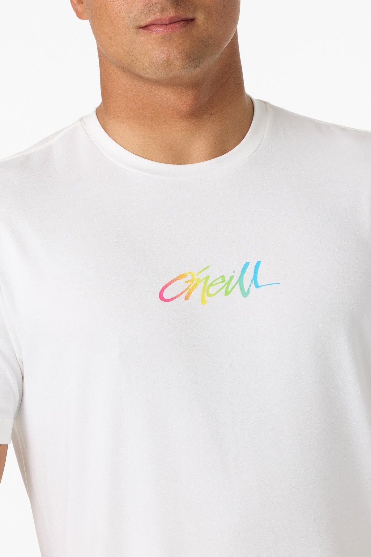 O'NEILL SCRIPT UPF SS TEE WHT SMALL