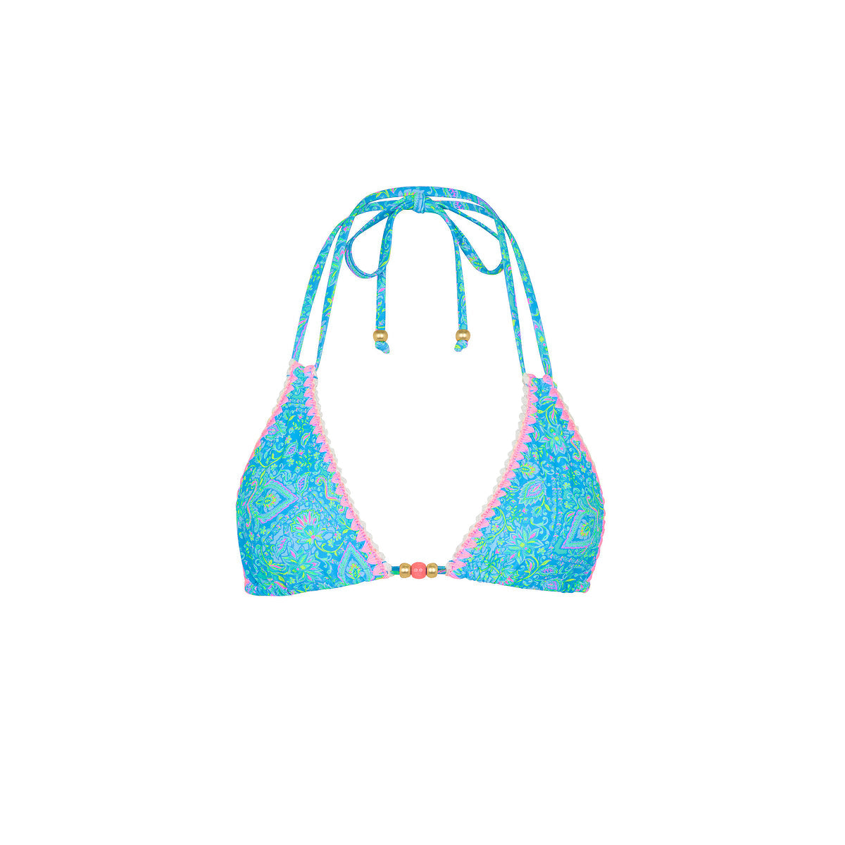 Kulani Kini Crochet Halter Bikini Top Stargaze S