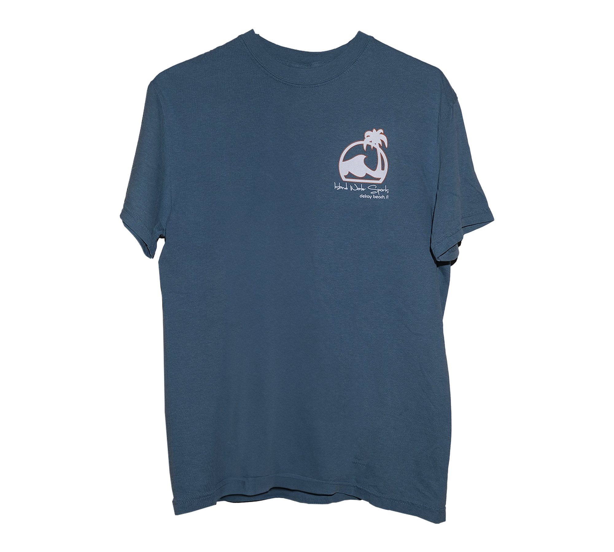 Island Water Sports Script Logo Delray S/S Tee Seafoam-White-Orange S