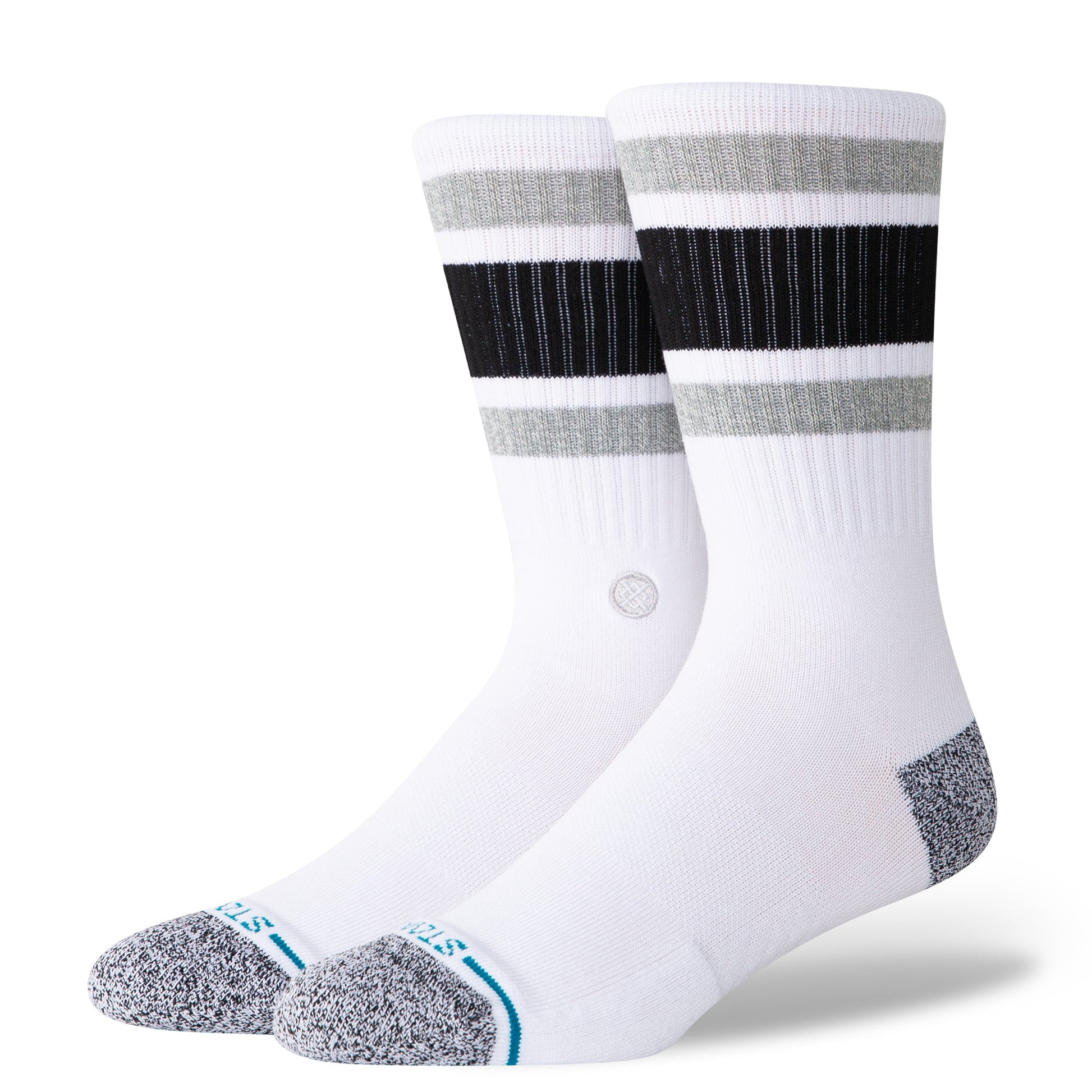 STANCE BOYD ST CREW SOCKS WHT-WHITE XL