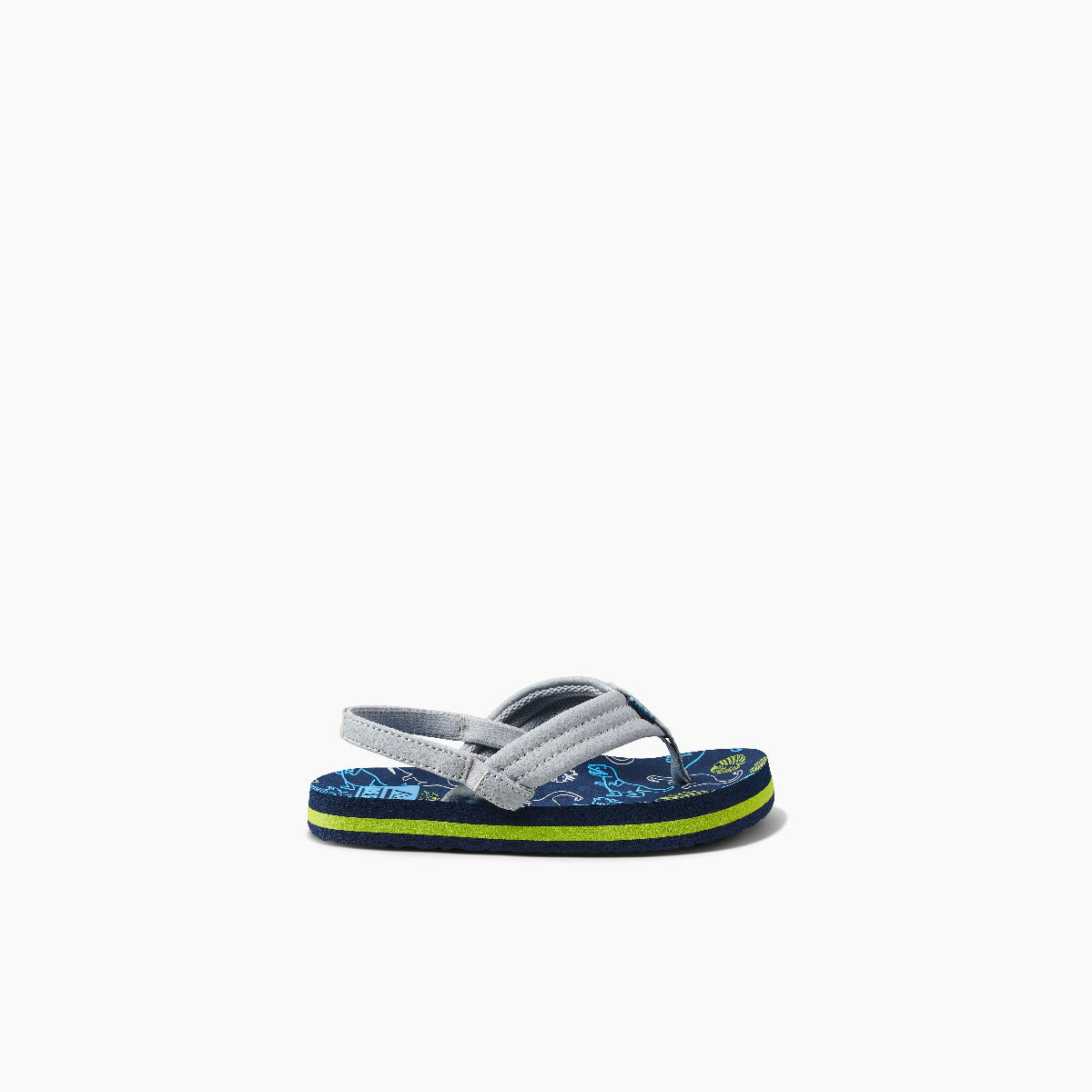 Reef Little Ahi Boys Sandal Navy- Grey Dino 12 C