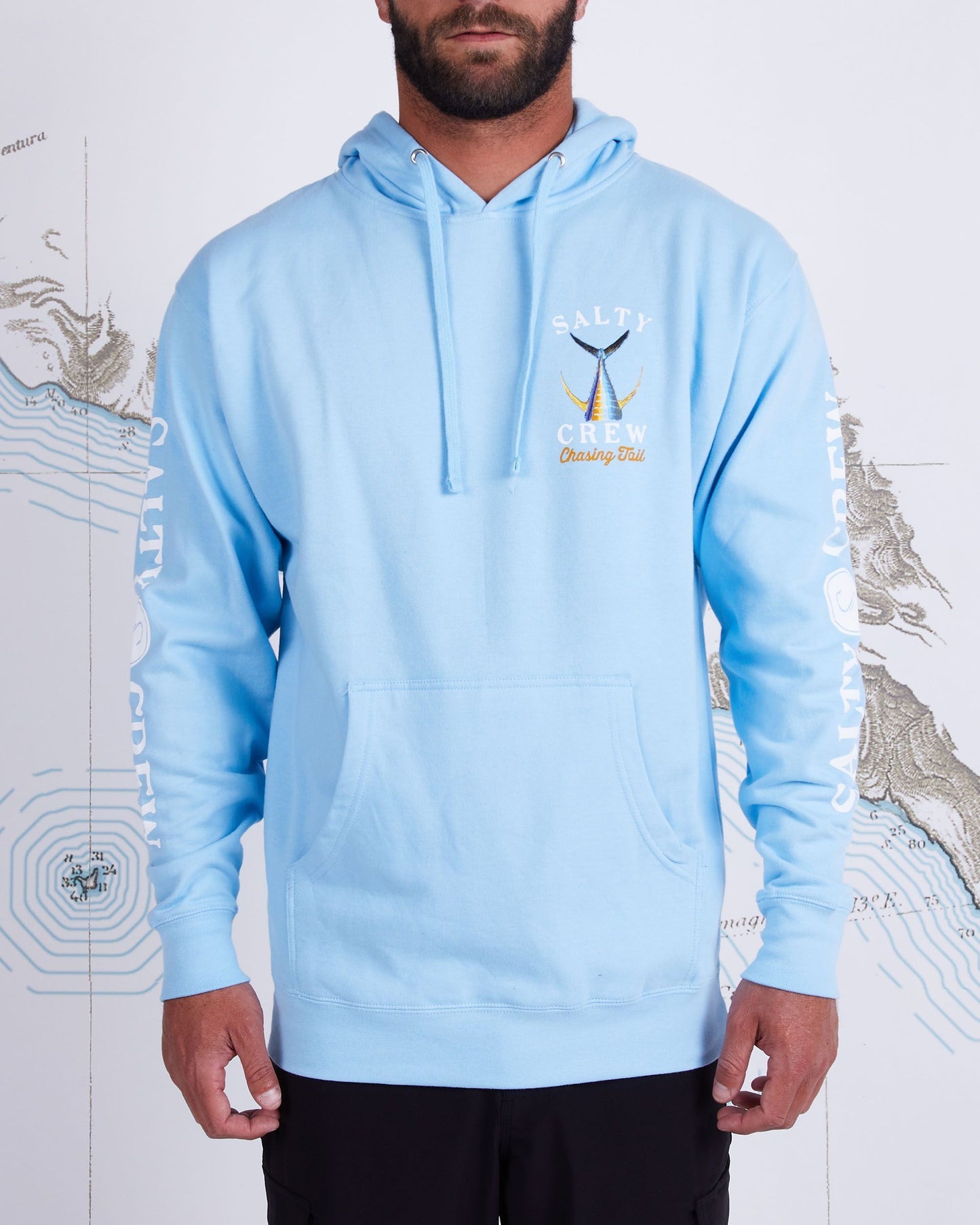 Salty Crew Tailed Hood Fleece LightBlue XL