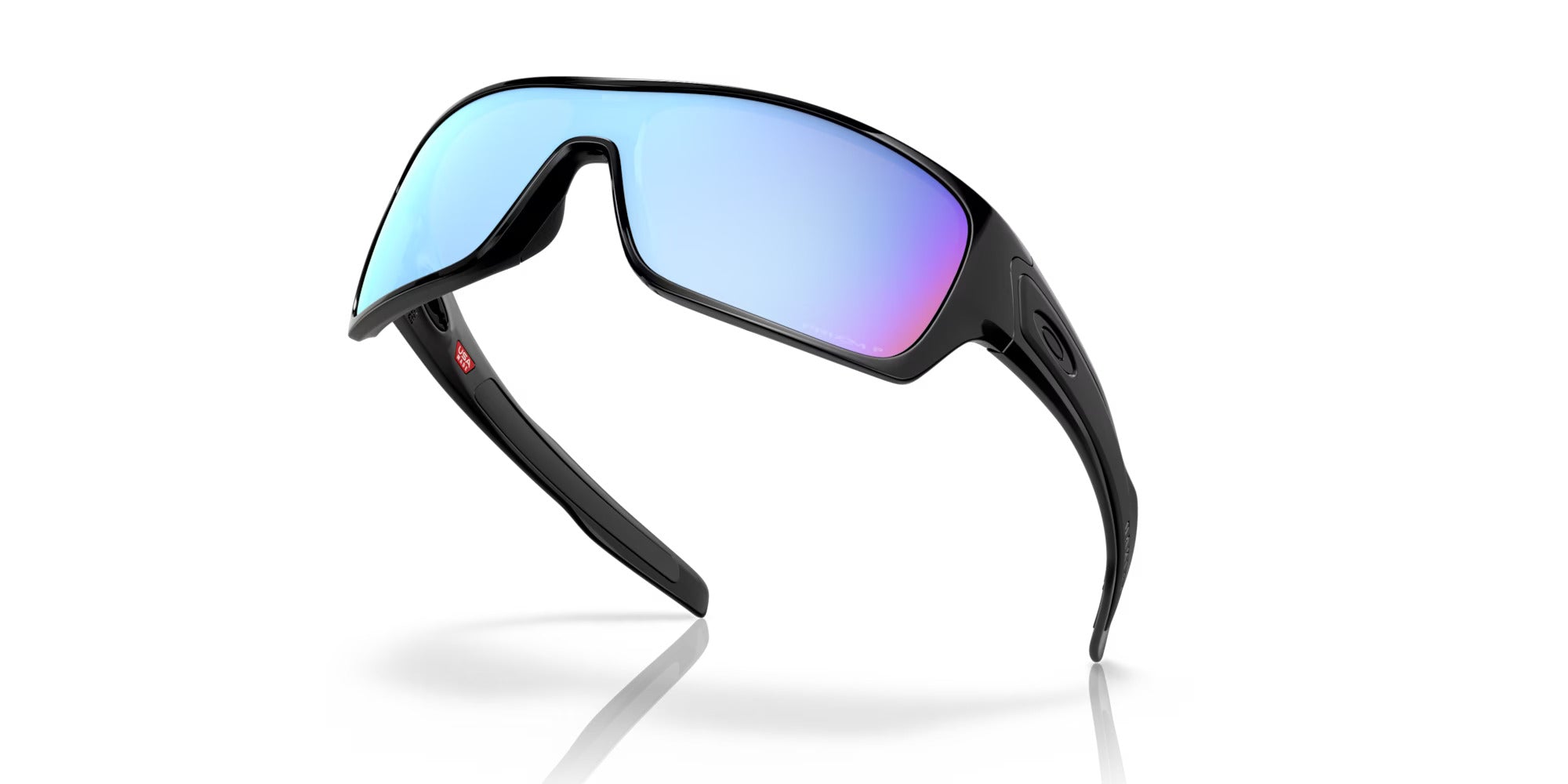Oakley Turbine Rotor Polarized Sunglasses Polished Clear PRIZM Sapphire Poly