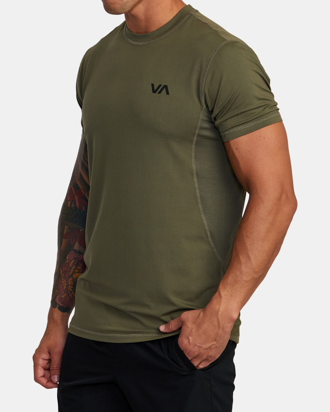 RVCA Sport Vent SS Tee OLV-Olive S