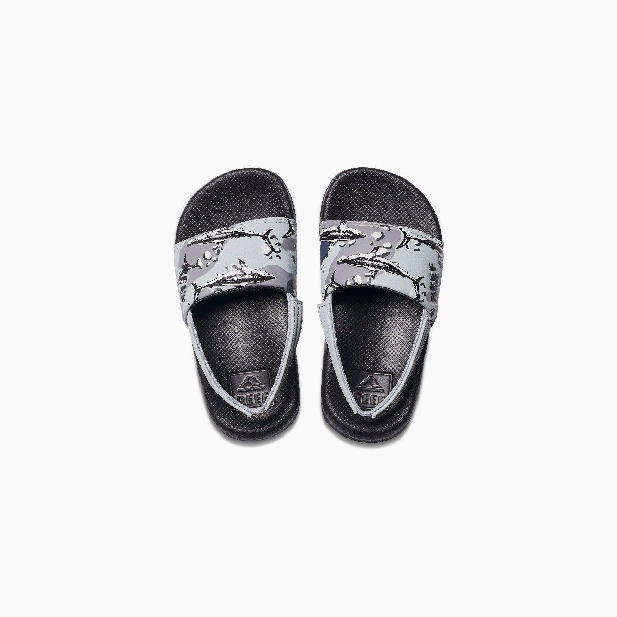 Reef Little One Slide Boys Sandal Grey Camo Shark 8 C
