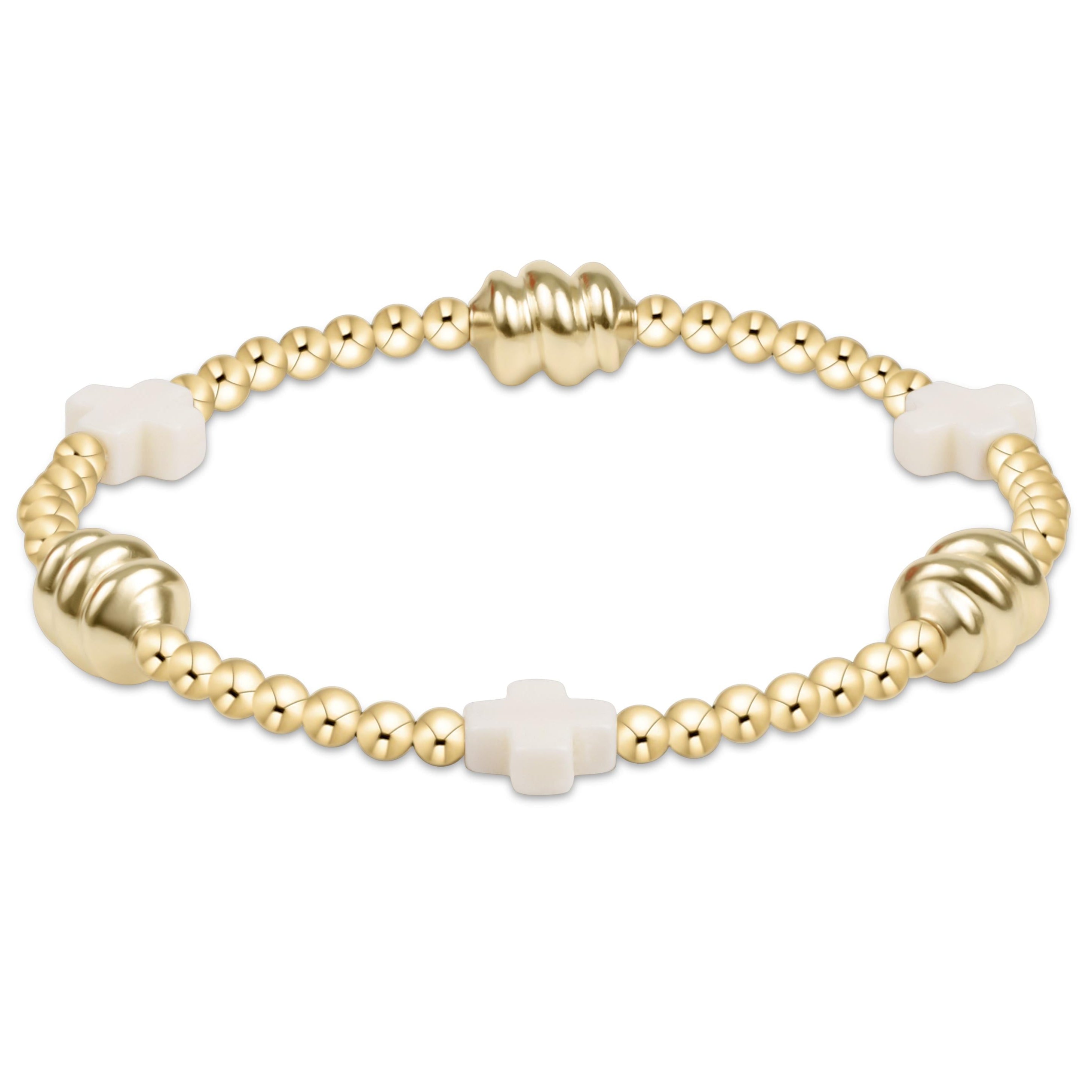 Enewton Classic Gold Bracelet SignatureCrossOff-WhiteAdmire 3mm