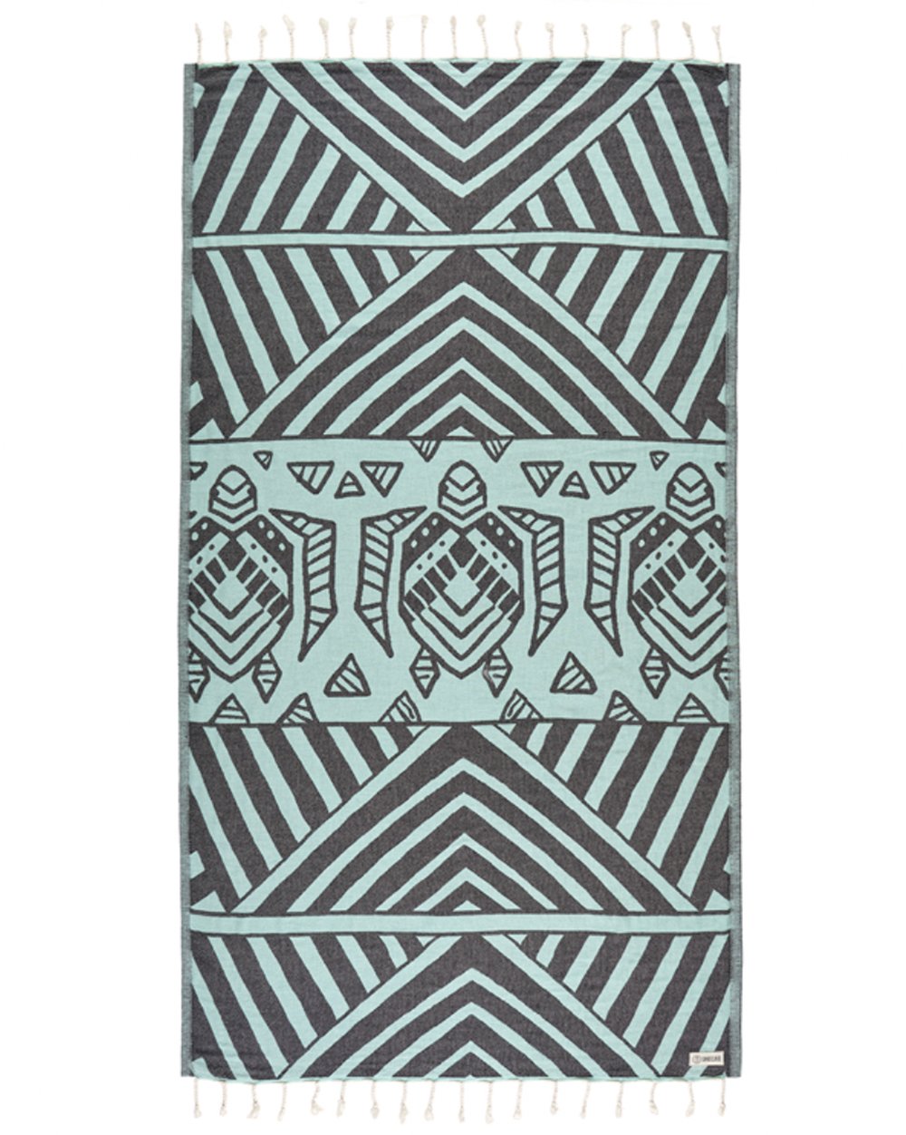 Sand Cloud Turkish Beach Towel GeoTurtle Seaglass Regular