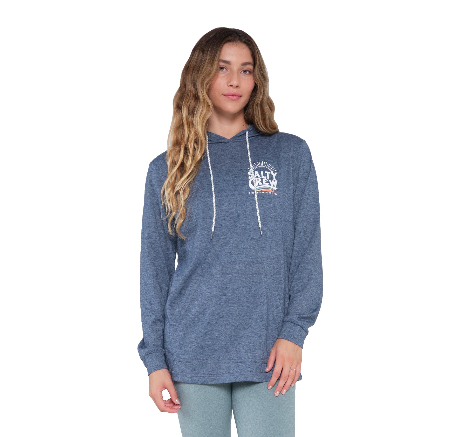 Salty Crew Womens The Wave Mid Weight Hoody  Navy M