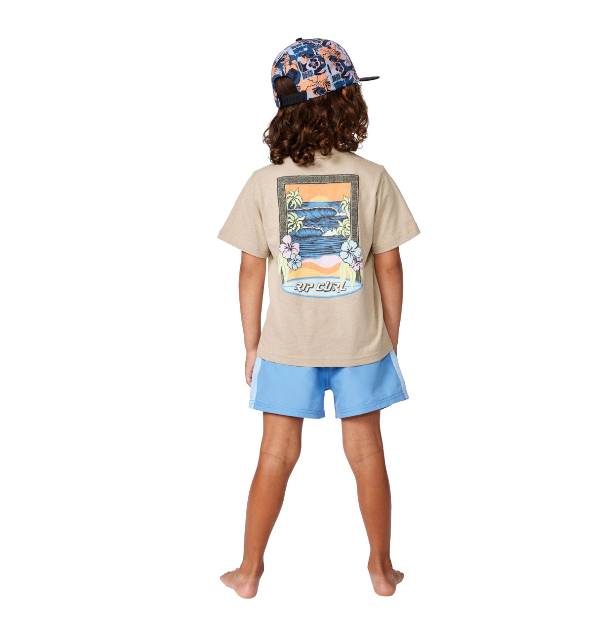 Rip Curl Static Youth Art Tee 5067-Taupe 3-4