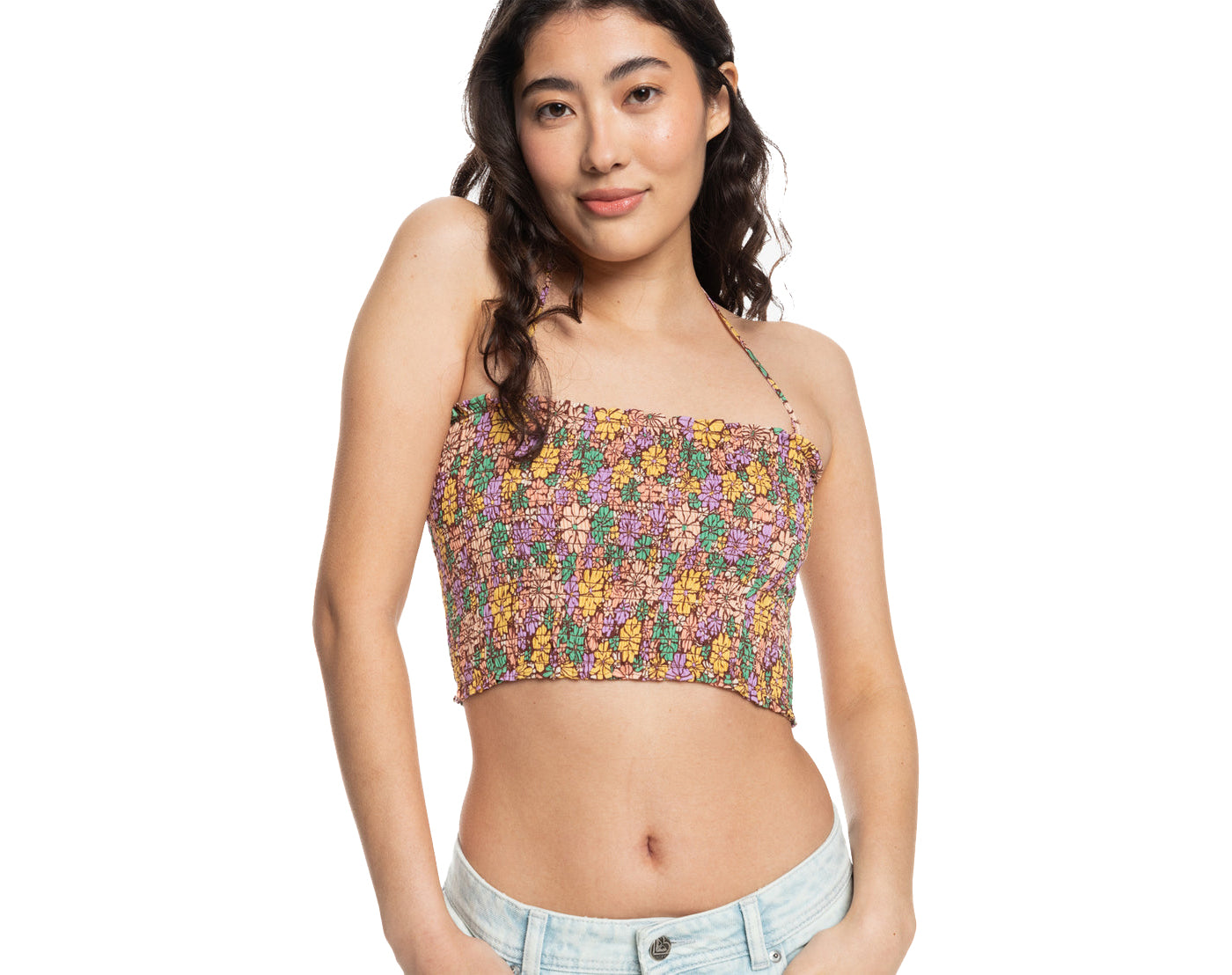 Roxy Warm Water Printed Halter Top CQR7 L