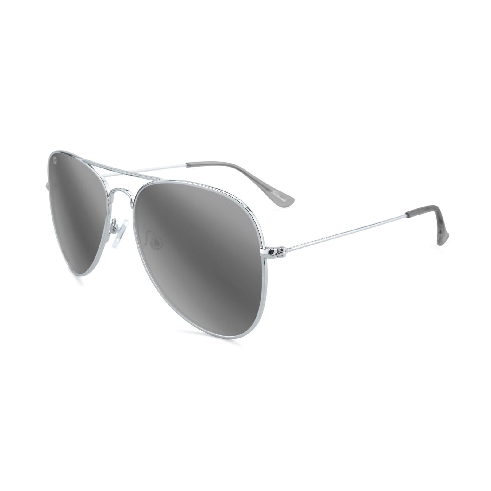 Knockaround Mile Highs Polarized Sunglasses Black Metallic Frame Black Smoke