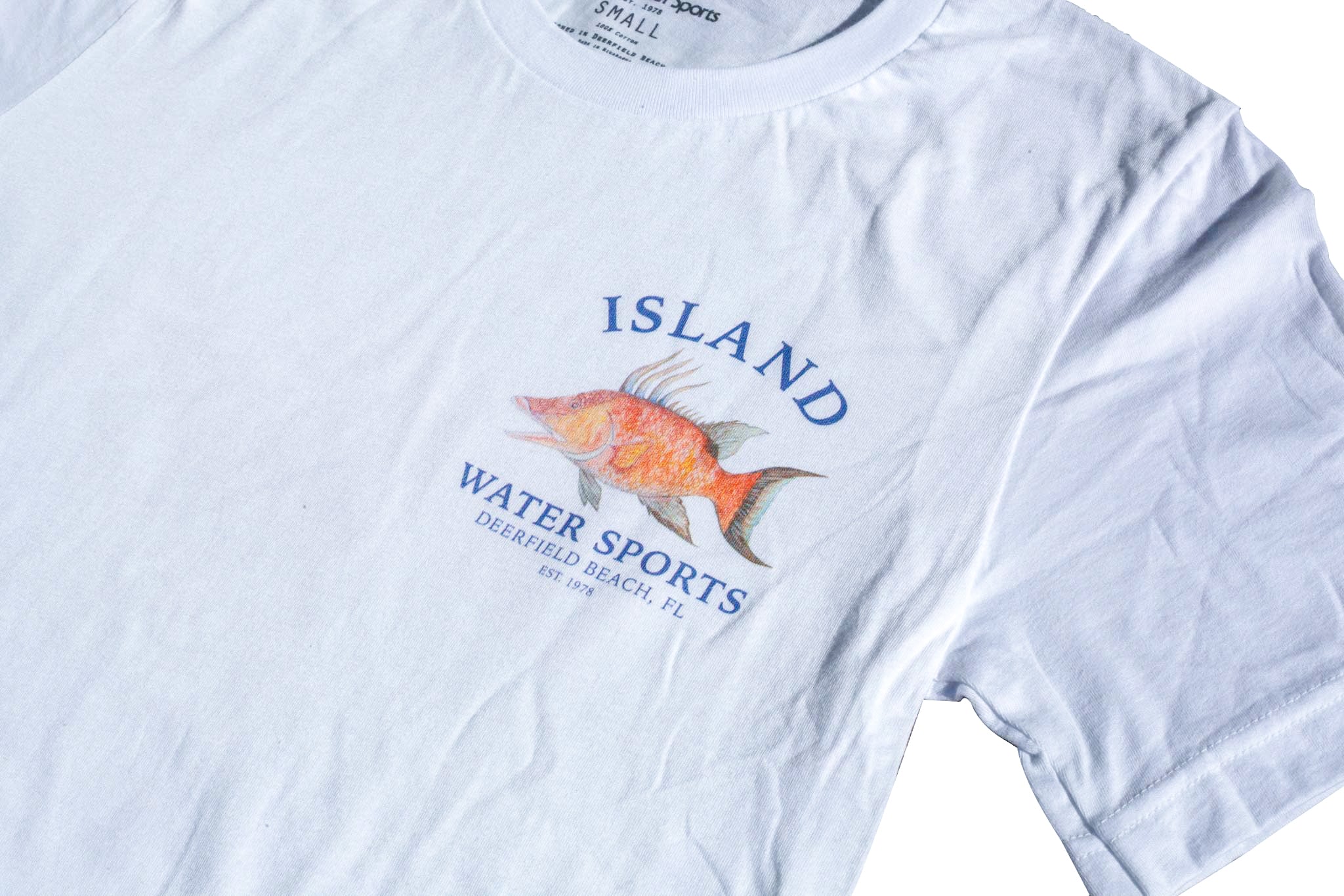 Island Water Sports Hogfish SS Tee White L