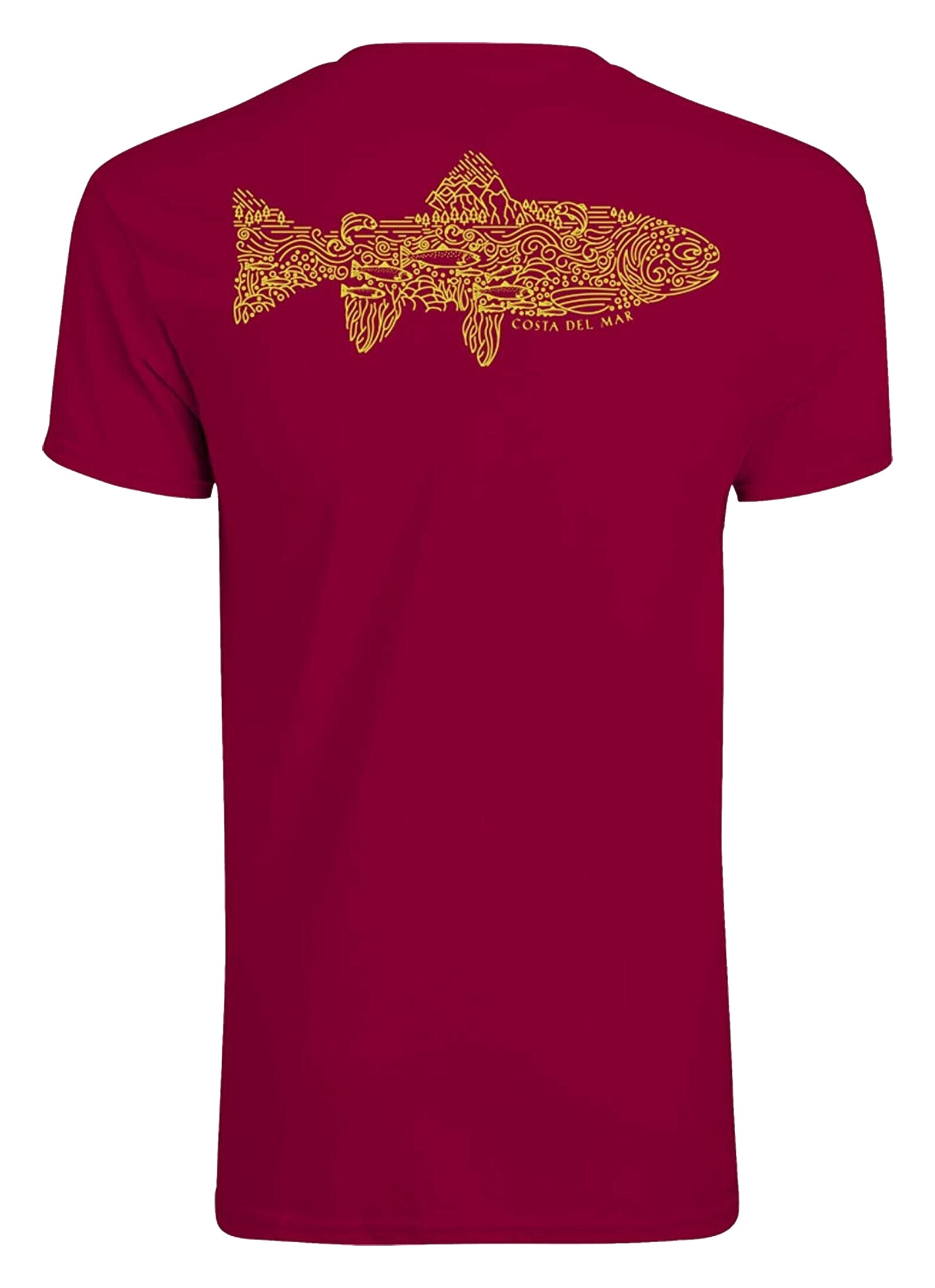 Costa Del Mar Montage Trout Tee Cardinal Red X-Large