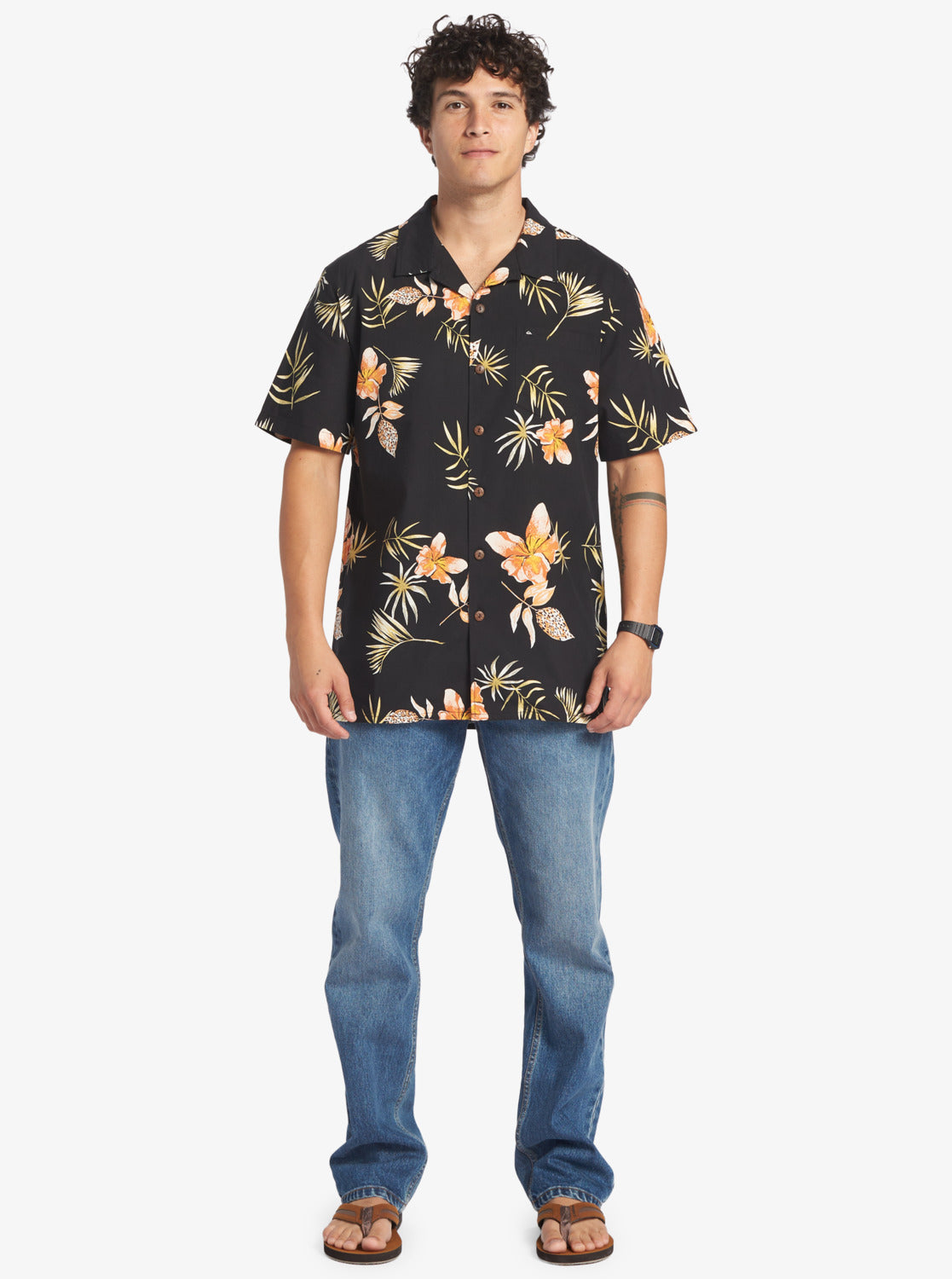Quiksilver Tropical Floral SS Woven KVJ9 M