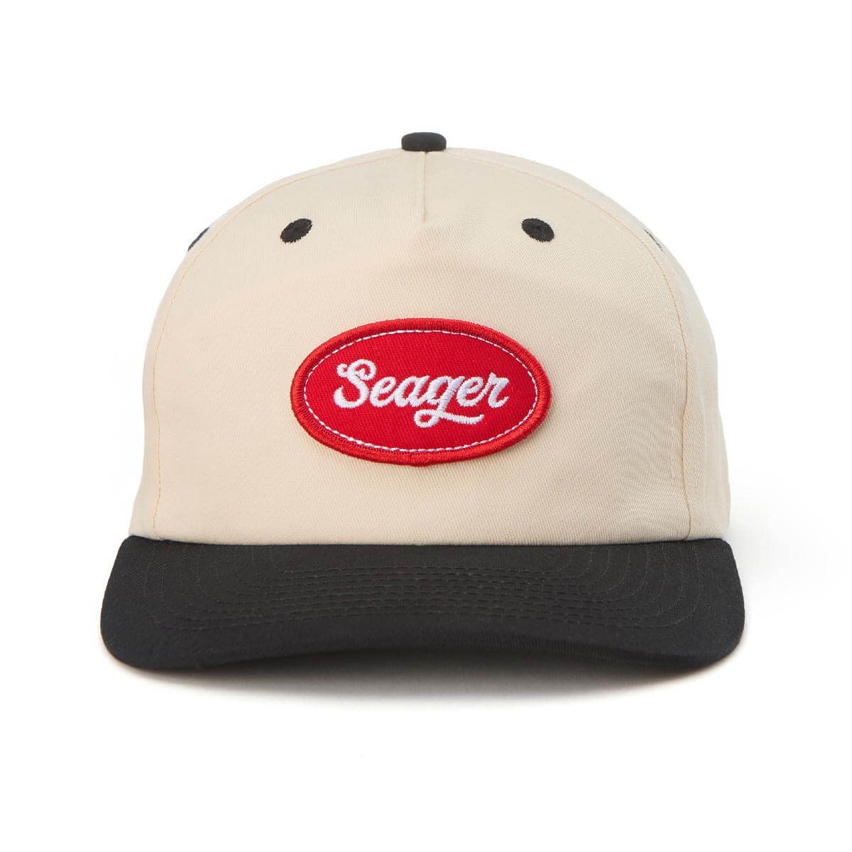 Seager Americana Snapback Hat Cream/Black OS