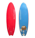 Island Water Sports Swallow Tail Softtop Surfboard Red 5ft6in