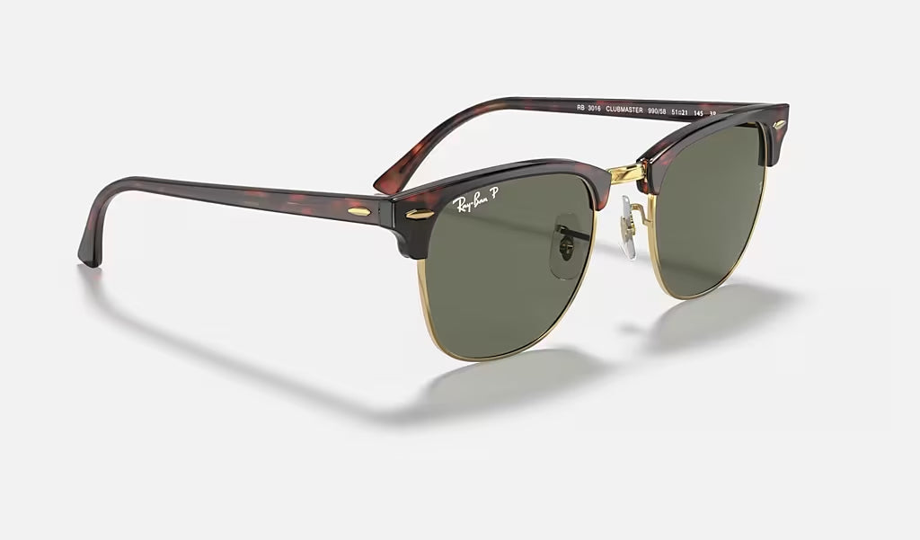 Ray Ban Clubmaster Sunglasses RedHavana G-15Green Rimless