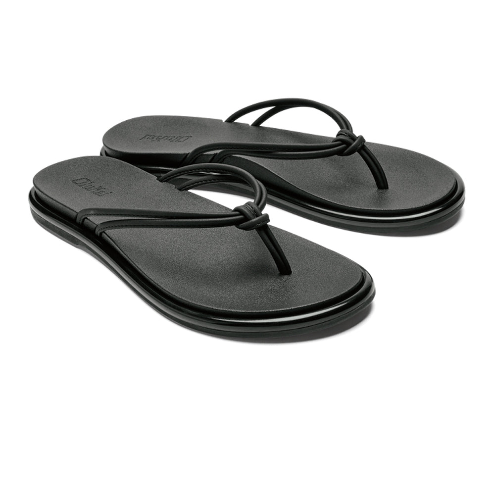 Olukai Aka Womens Sandal 4040-Black-Black 8
