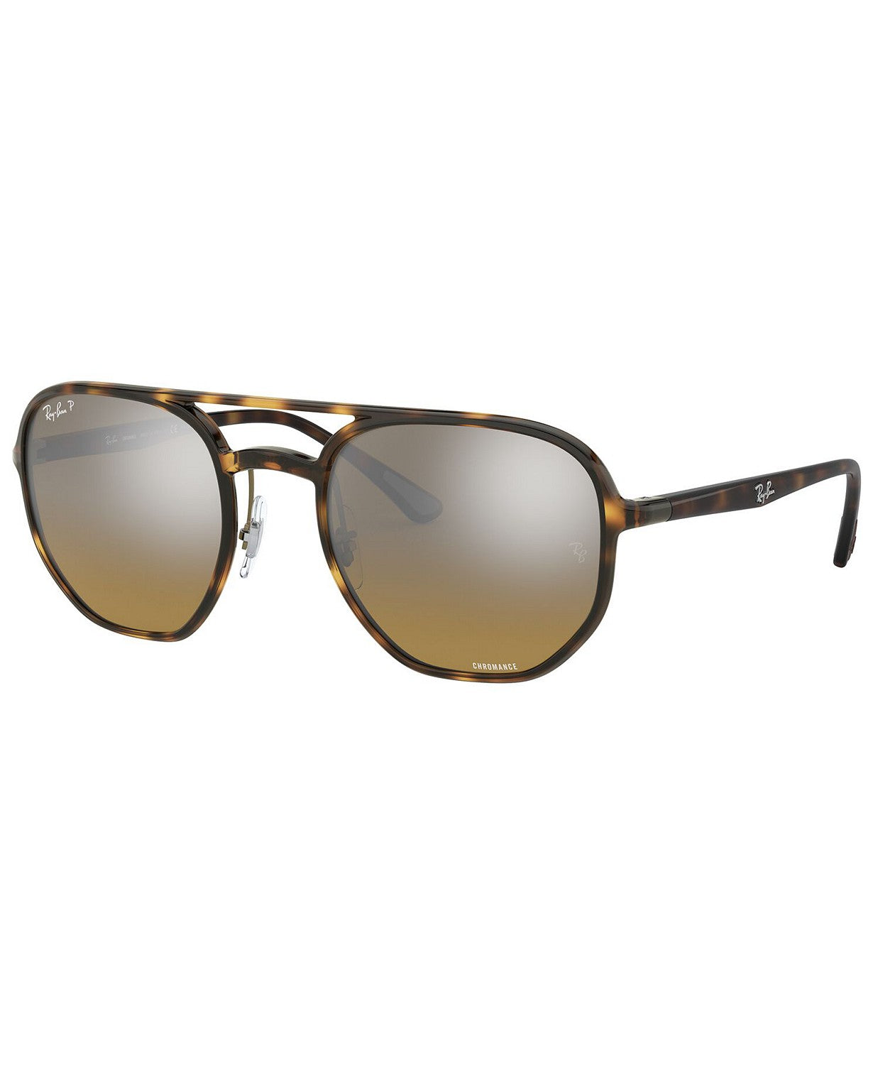 Ray Ban Havana Polarized Sunglasses Brown GreyGradient Oversized