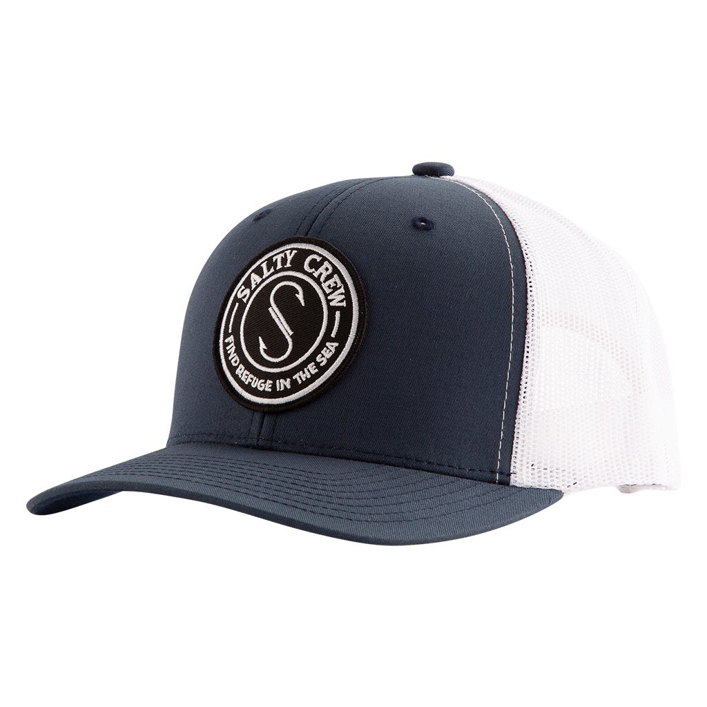 Salty Crew Unisex Palomar Retro Fish Snap Back Trucker Ball Cap Navy-White OS