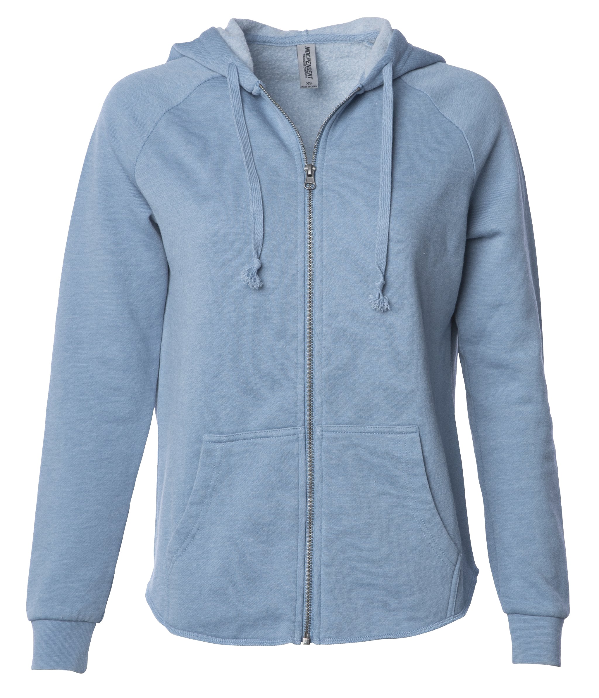 Independent Trading Co CA Wave Wash Zip Blank Hood MistyBlue S