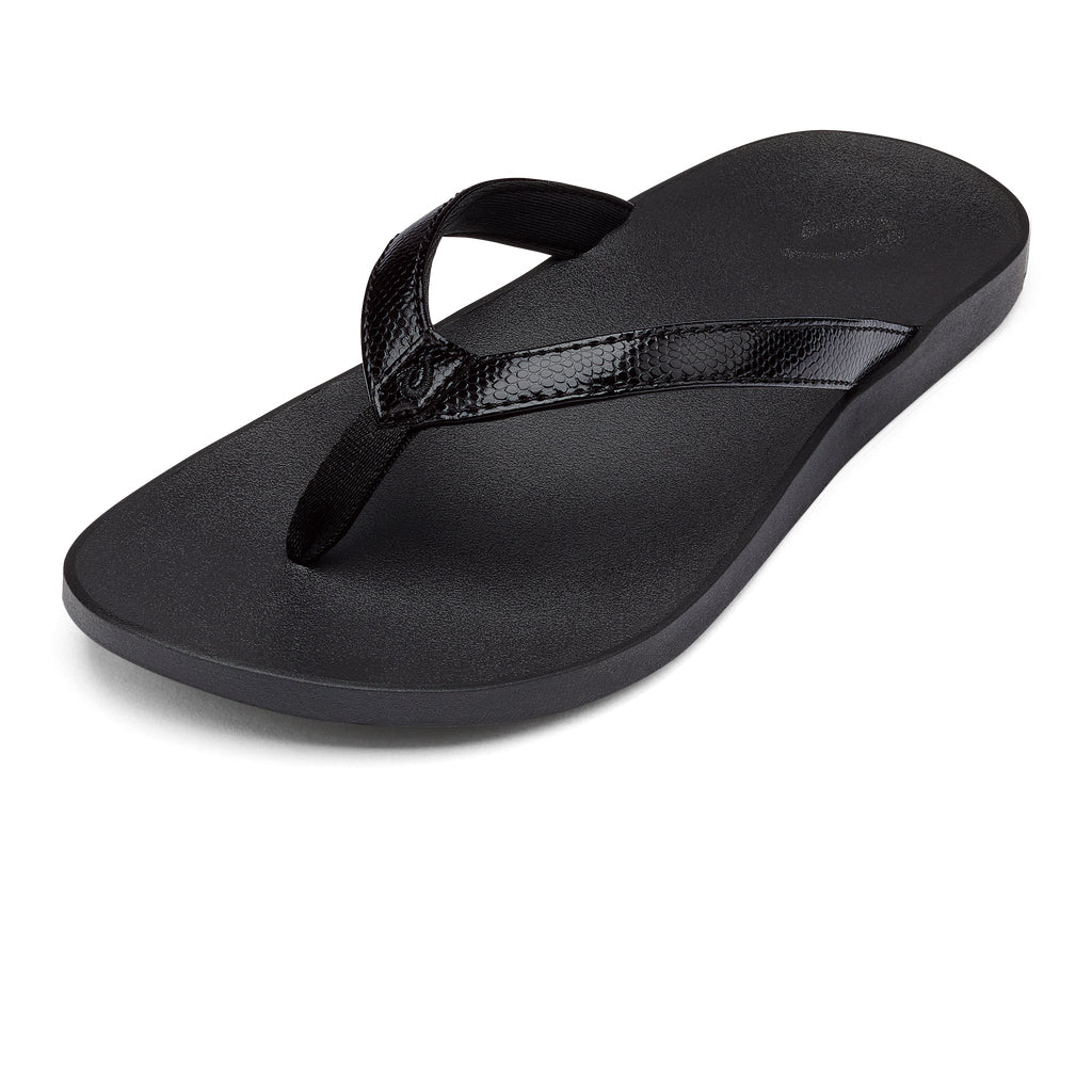 Olukai Puawe Womens Sandal 4040-Black-Black 6