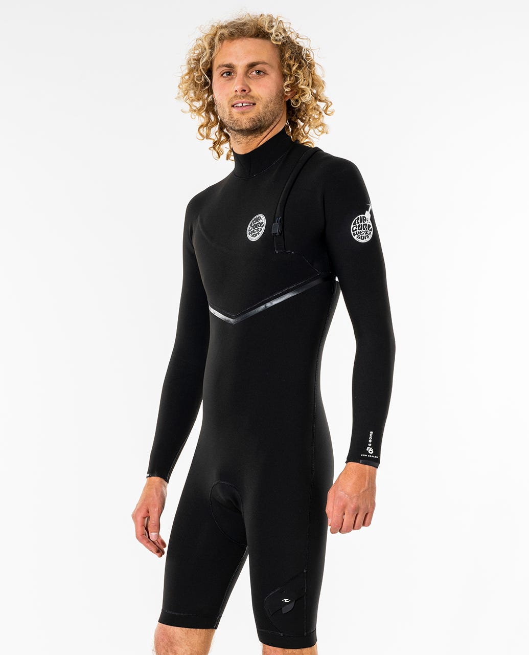 Rip Curl E-Bomb 2mm LS Zip Free Springsuit 0090-Black L
