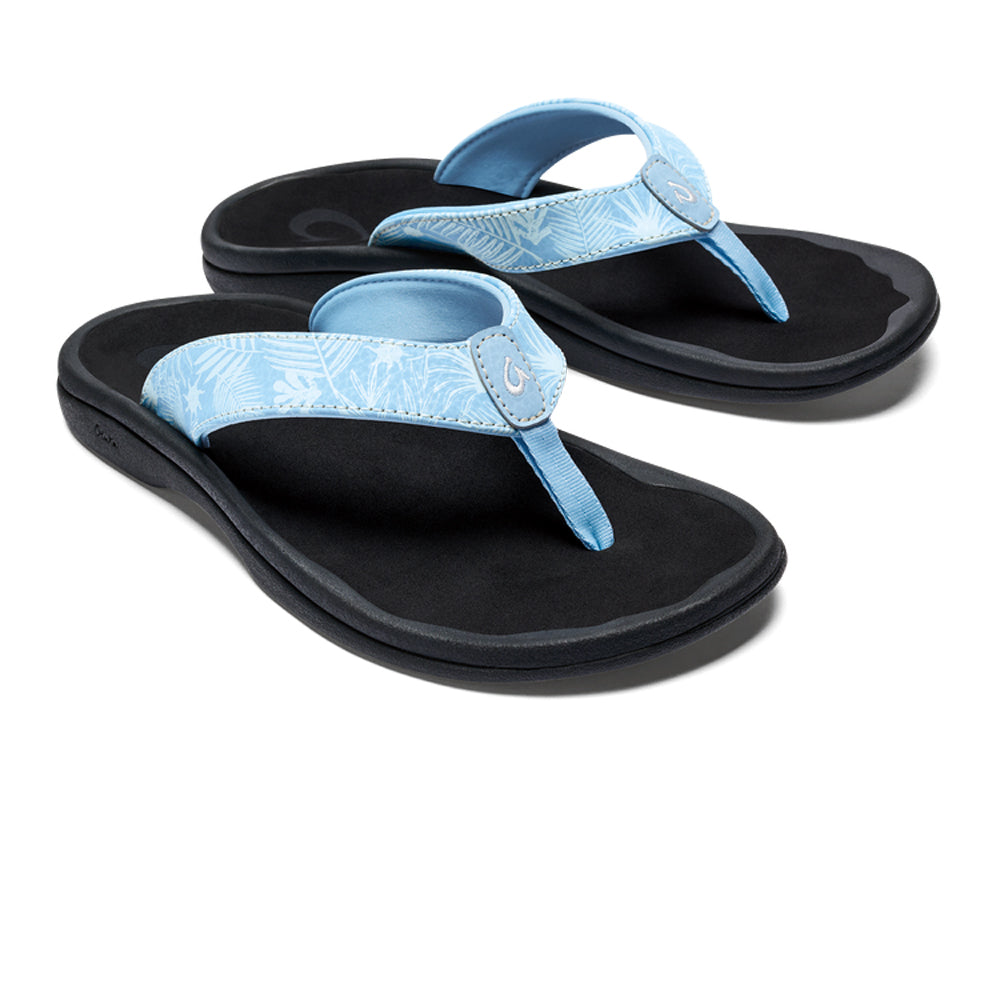 Olukai Ohana Womens Sandal 7X40-Pale Blue-Black 8
