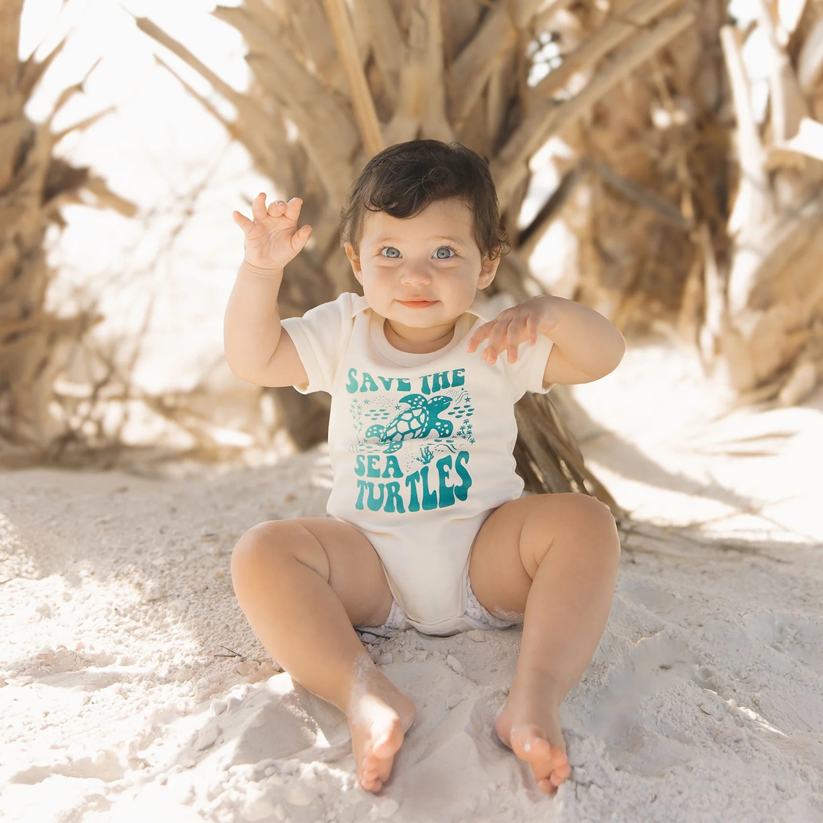 Emerson and Friends Baby Onesie SaveSeaTurtles 0-3M
