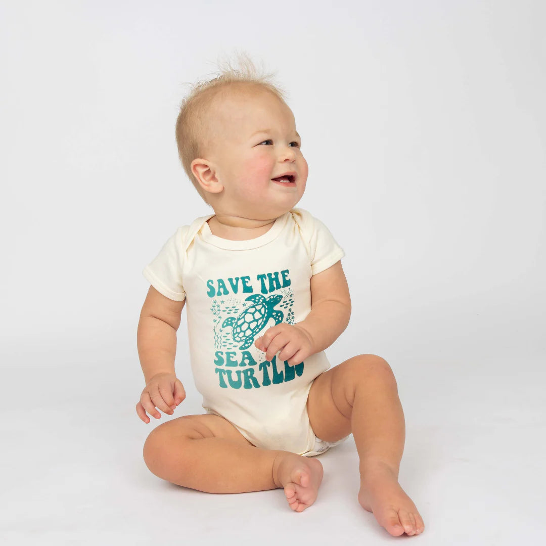 Emerson and Friends Baby Onesie SaveSeaTurtles 6-12M