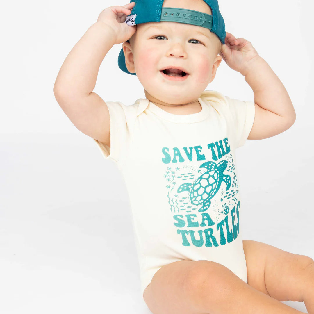 Emerson and Friends Baby Onesie SaveSeaTurtles 6-12M