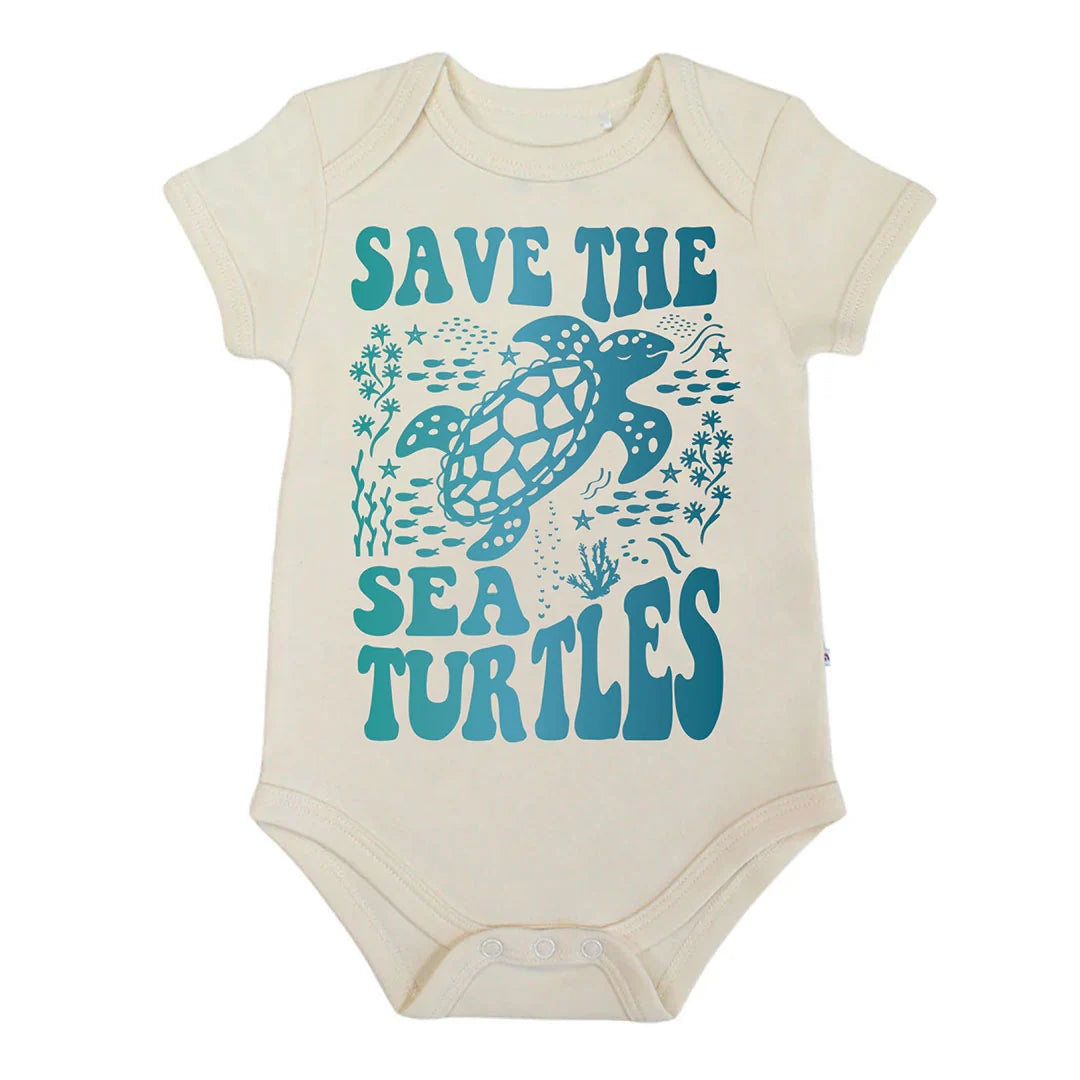 Emerson and Friends Baby Onesie SaveSeaTurtles 6-12M