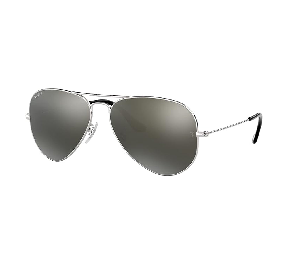 Ray Ban Aviator Large Metal Polarized Sunglasses silver greysilvermirror Aviator