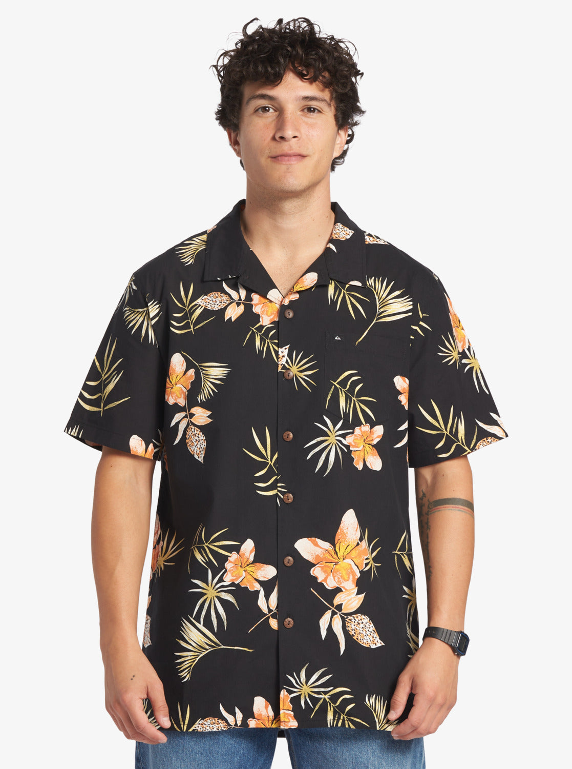 Quiksilver Tropical Floral SS Woven KVJ9 M
