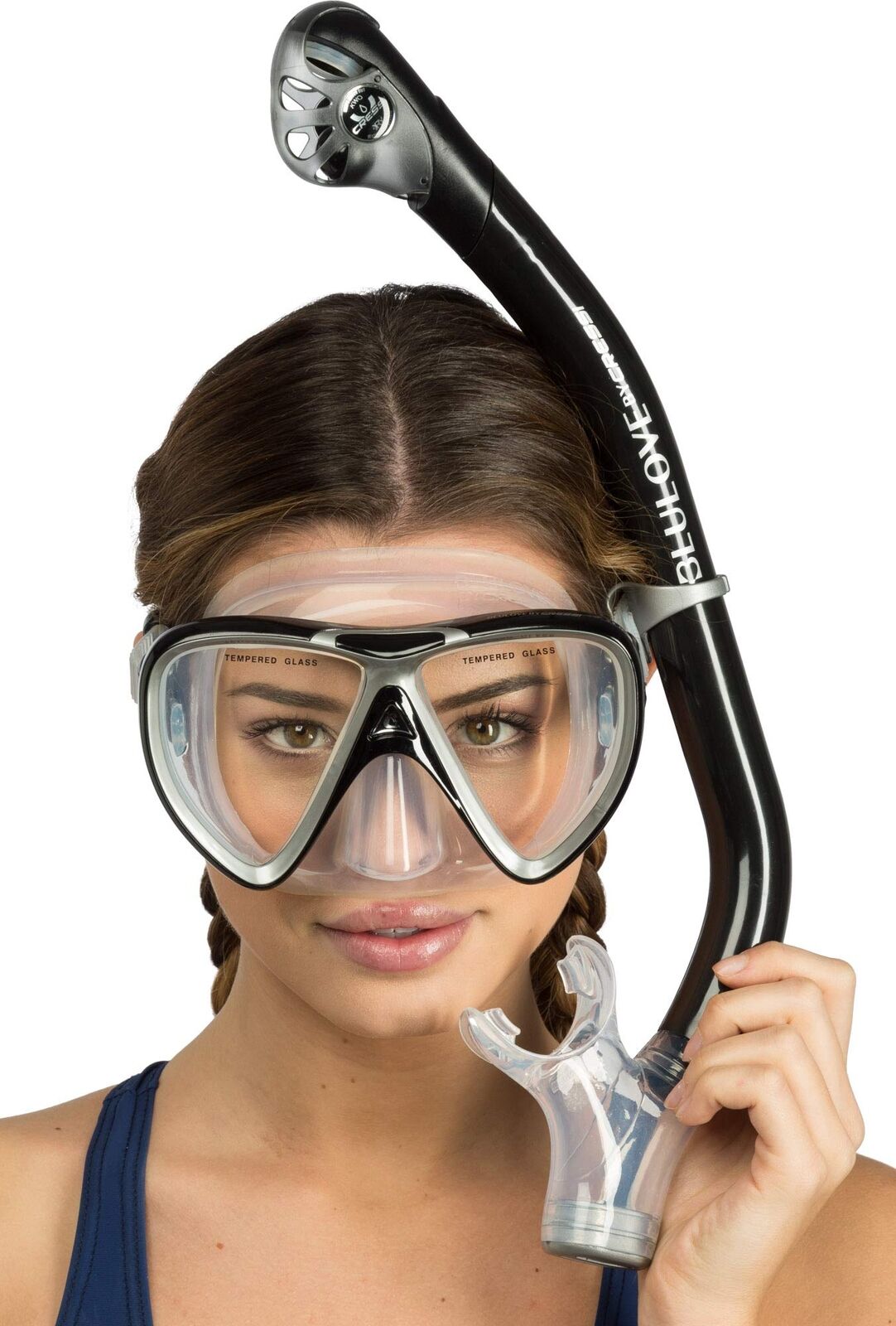 Cressi Ikarus & Orion Dry Snorkeling Combo Black/Clear