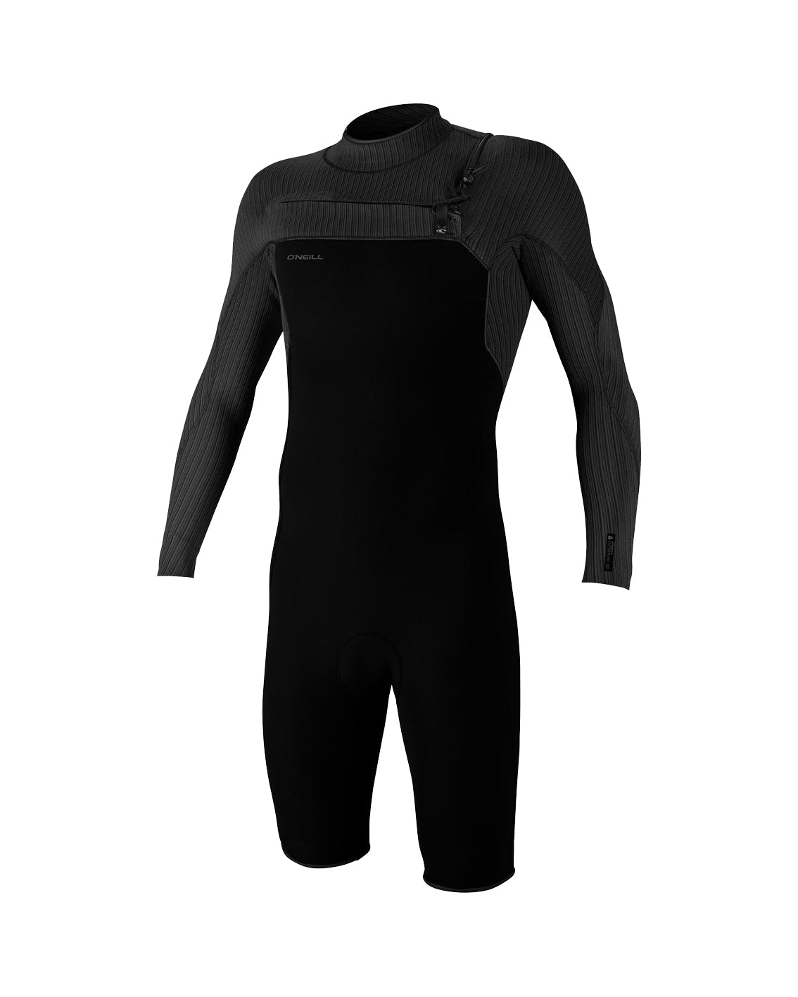 O Neill Hyperfreak 2mm Chest Zip LS Springsuit A00-22-Black-Black XXL