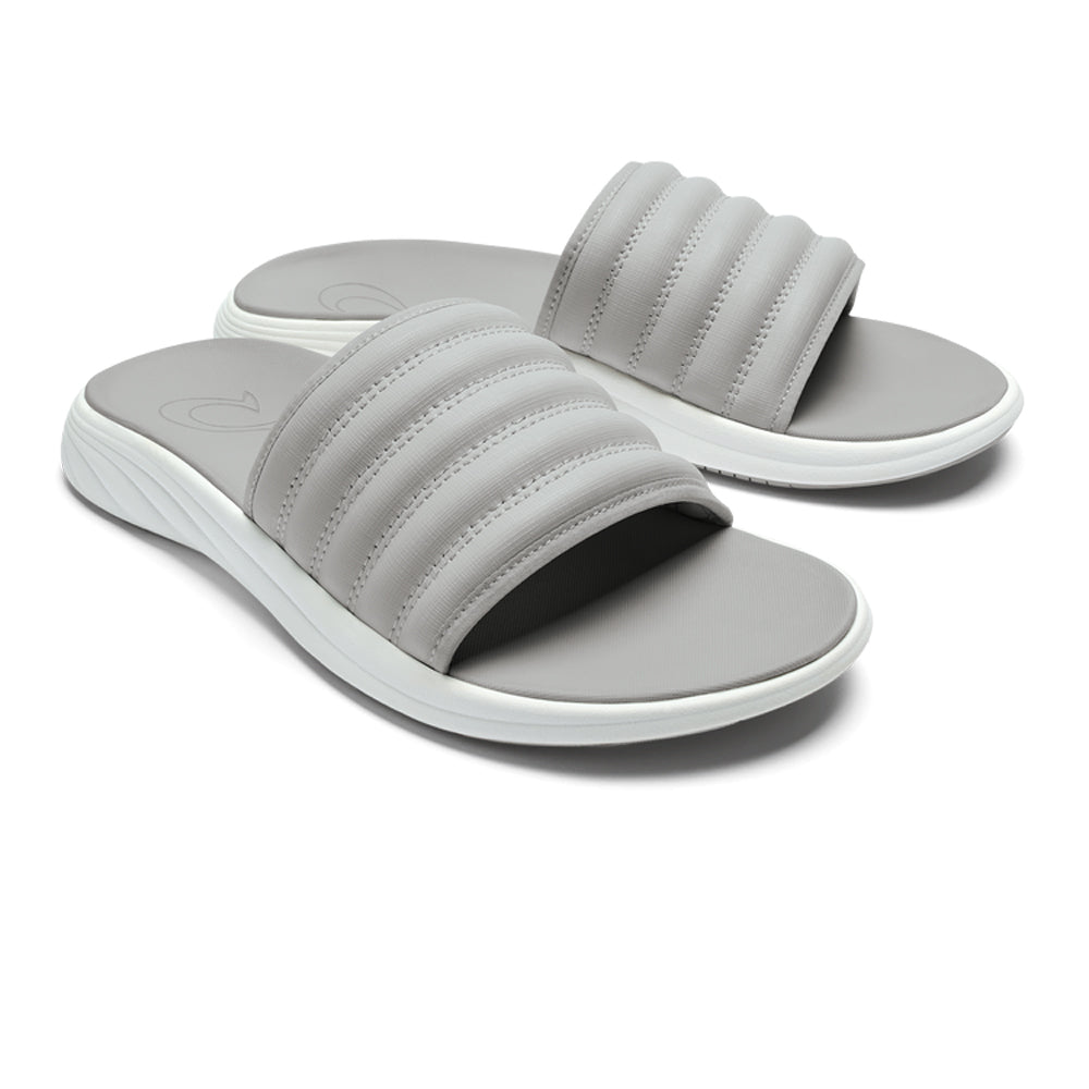 Olukai Komo Slide Mens Sandal DWDW-Mist Grey-Mist Grey 14