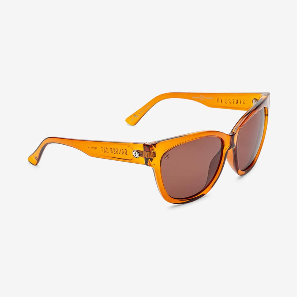 Electric Danger Cat Polarized Sunglasses Sunset Rose Oversized