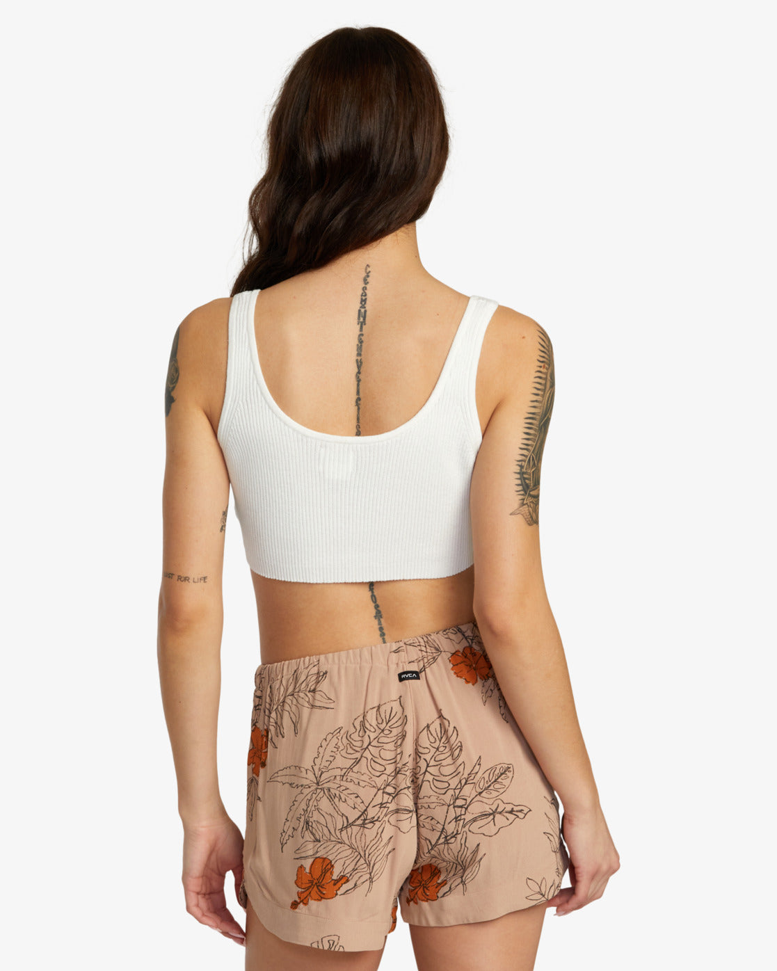 RVCA Roundabout Sweater Tank WHT S