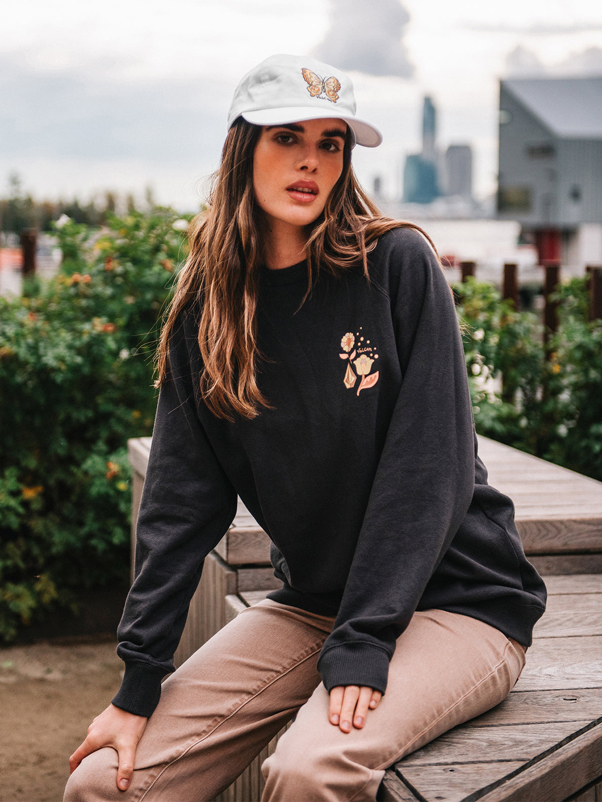 VOLCOM SUN KEEP DAD HAT SWH-STAR WHITE O/S