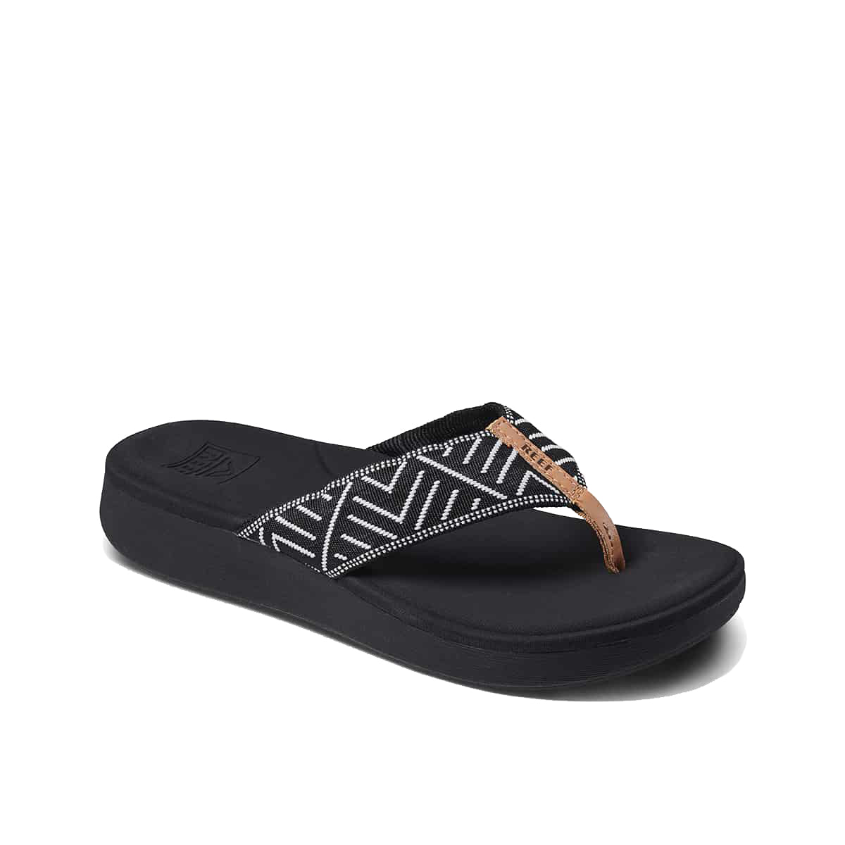Reef Cushion Cloud TX Womens Sandal Black Geo 5