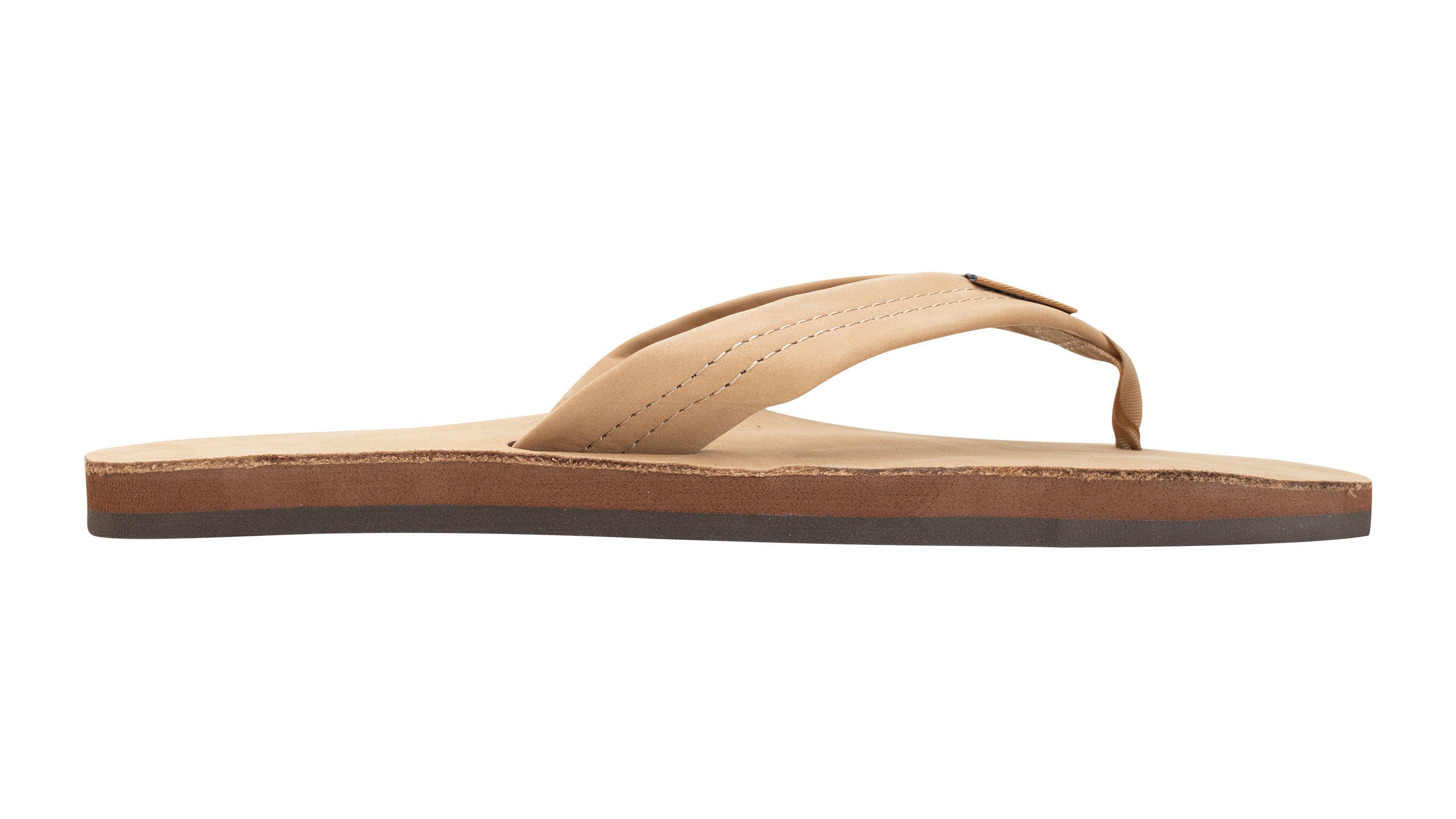 Rainbow Single Layer Leather Womens Sandal Sierra Brown 11