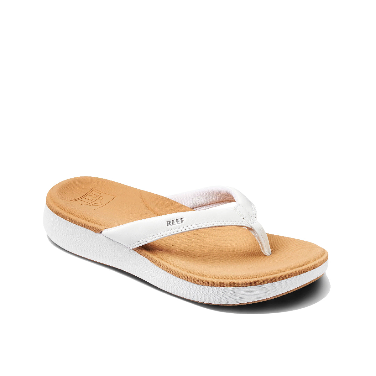 Reef Cushion Cloud Womens Sandal White-Tan 8