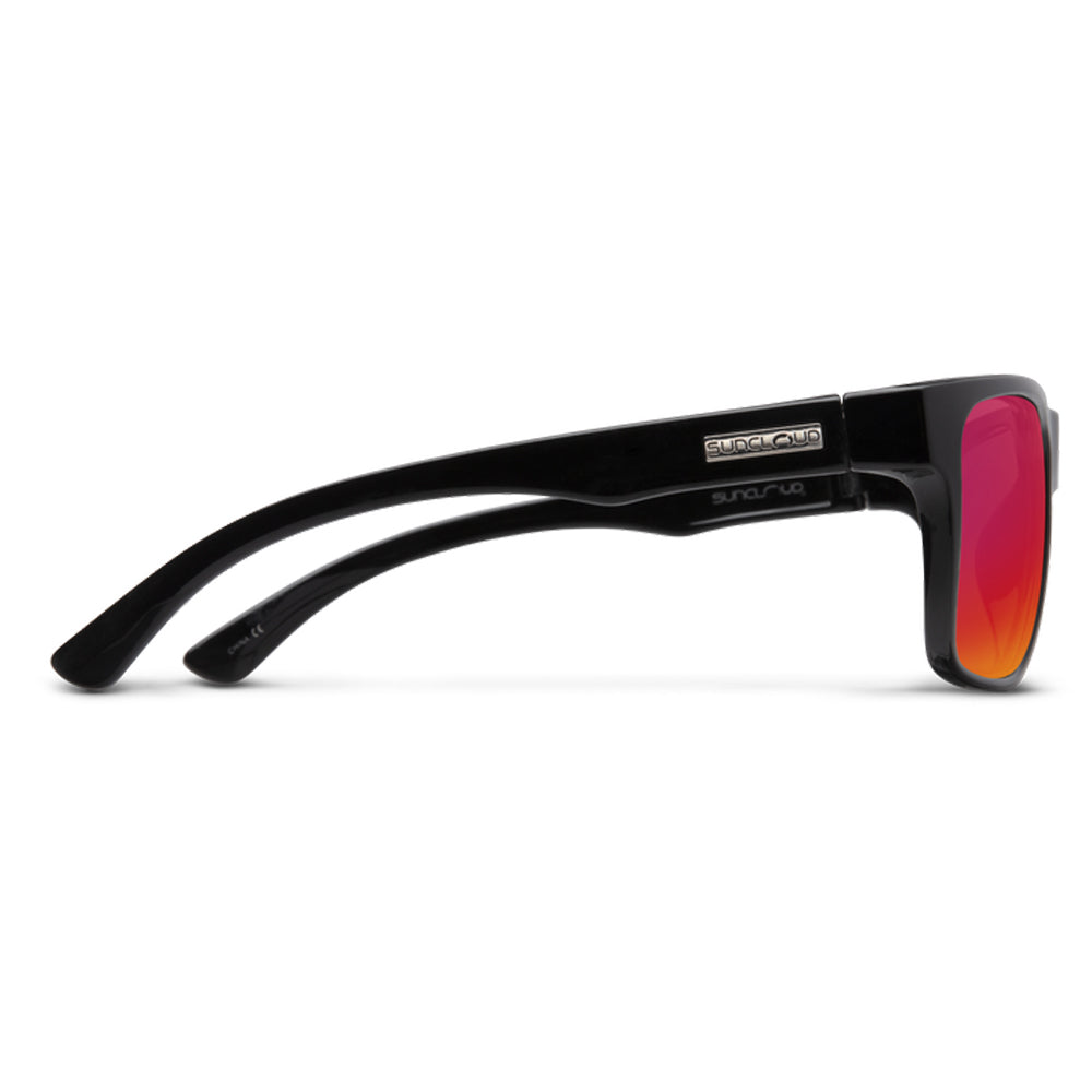 Sun Cloud Rambler Polarized Sunglasses Black RedMirror Square
