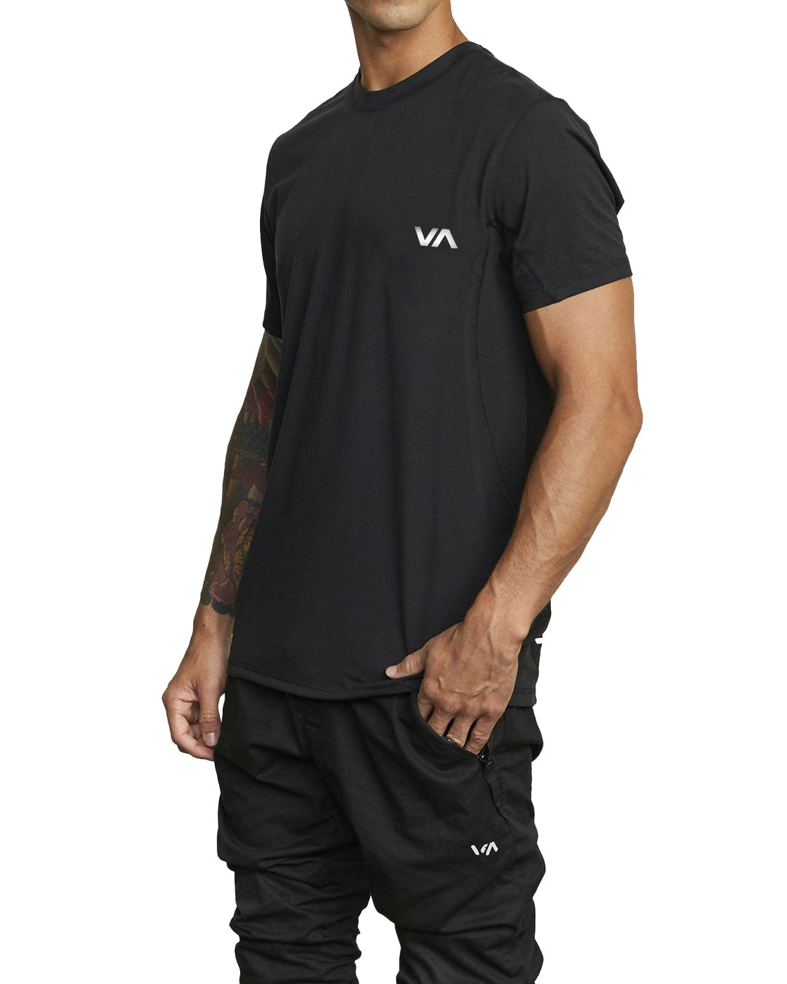 RVCA Sport Vent SS Tee BLK-Black L